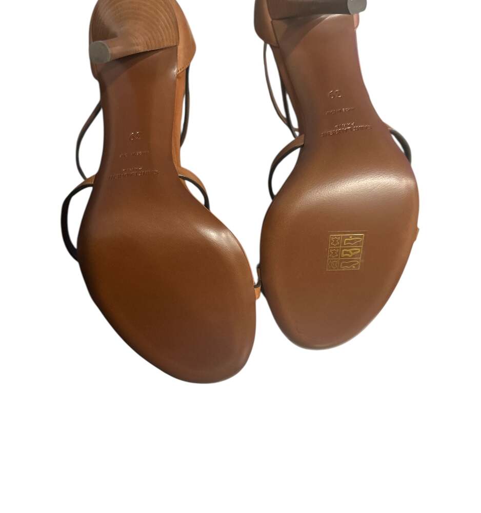 YSL Cassandra 100 sandal in new papaya NIB size 39 - Picture 11 of 14